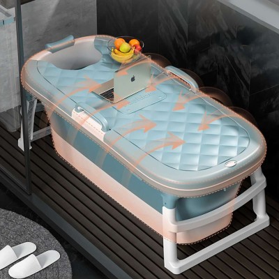 1.38m Large Bathtub Adult Children's Folding Tub Massage Adult Bath Barrel Steaming Dual-use Baby Tub Home Spa Home Sauna 2size