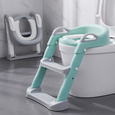 Baby Potty Training Seat Children's Potty Baby Toilet Seat With Adjustable Ladder Infant Toilet Training Folding Seat